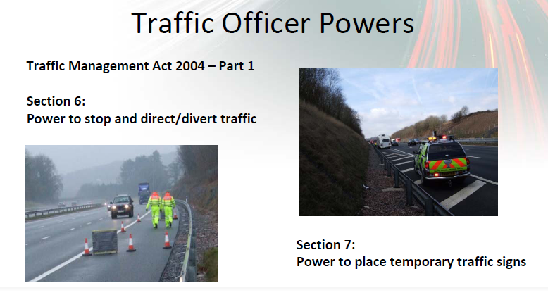 Legal Powers of Mobile Safety Service Patrols (UK  England & Wales)