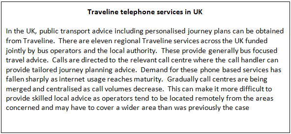  Servicios de planificación de viajes por telefonía en el Reino Unido