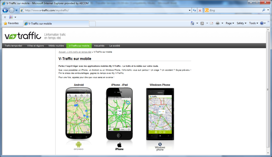  V-Traffic Mobile Applications