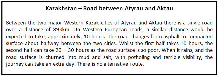  Kazakhstan – Road between Atyrau and Aktau 